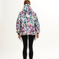 Hooded Woman Middle Jacket / Ramage Printed