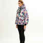 Hooded Woman Middle Jacket / Ramage Printed